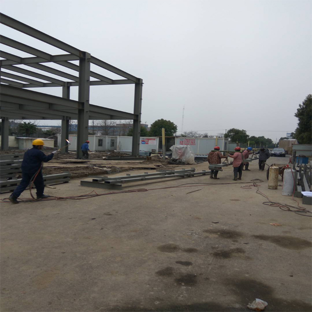 High-Strength Grey White Steel Structure Workshop